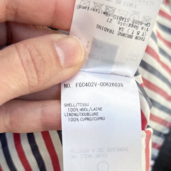 Thom Browne Grey Wool Pleated Skirt - Picture 11 of 12